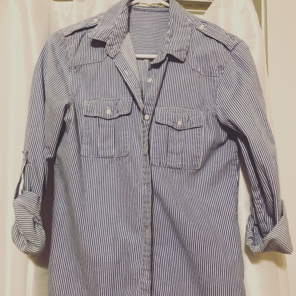 Striped button up